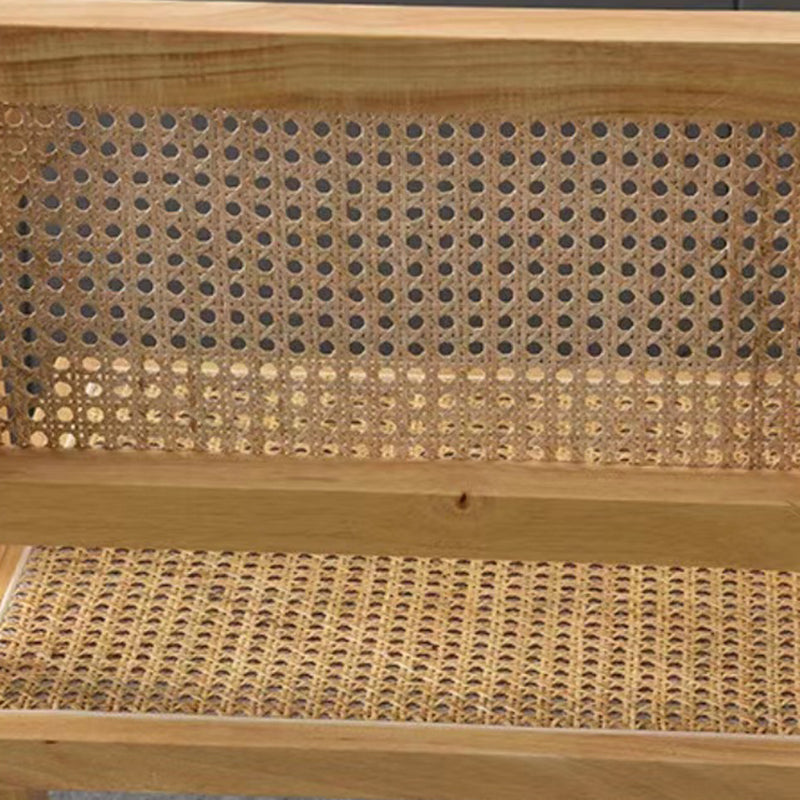Scandinavian Wood Rattan Armchair