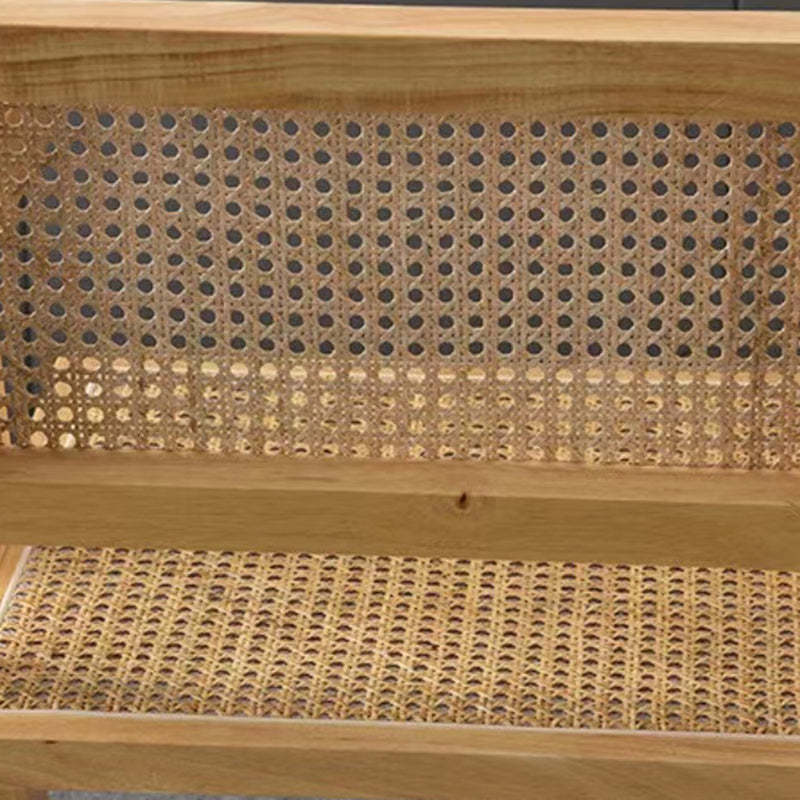Scandinavian Wood Rattan Armchair