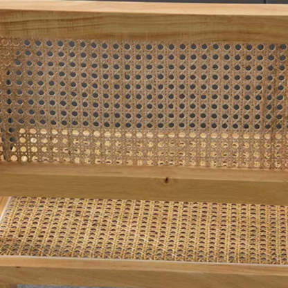 Scandinavian Wood Rattan Armchair