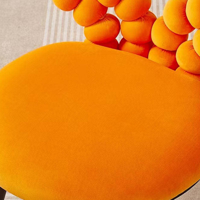 Scandinavian Velvet Heart Ball Vanity Stool — B - Light Gray