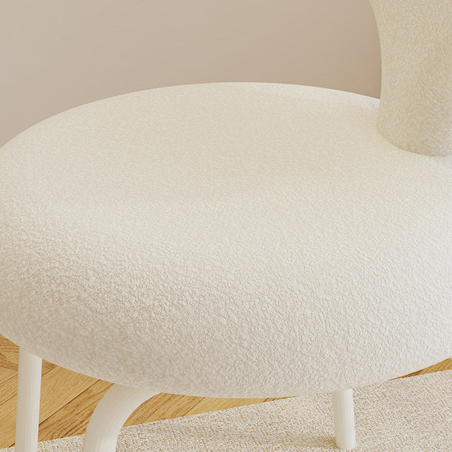 Contemporary Cloud Lambswool Swivel Vanity Stool