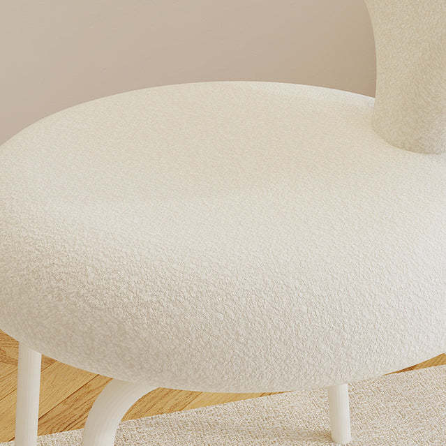 Contemporary Cloud Lambswool Swivel Vanity Stool