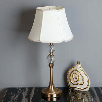 Minimalist Column Crystal Iron Fabric Lamp