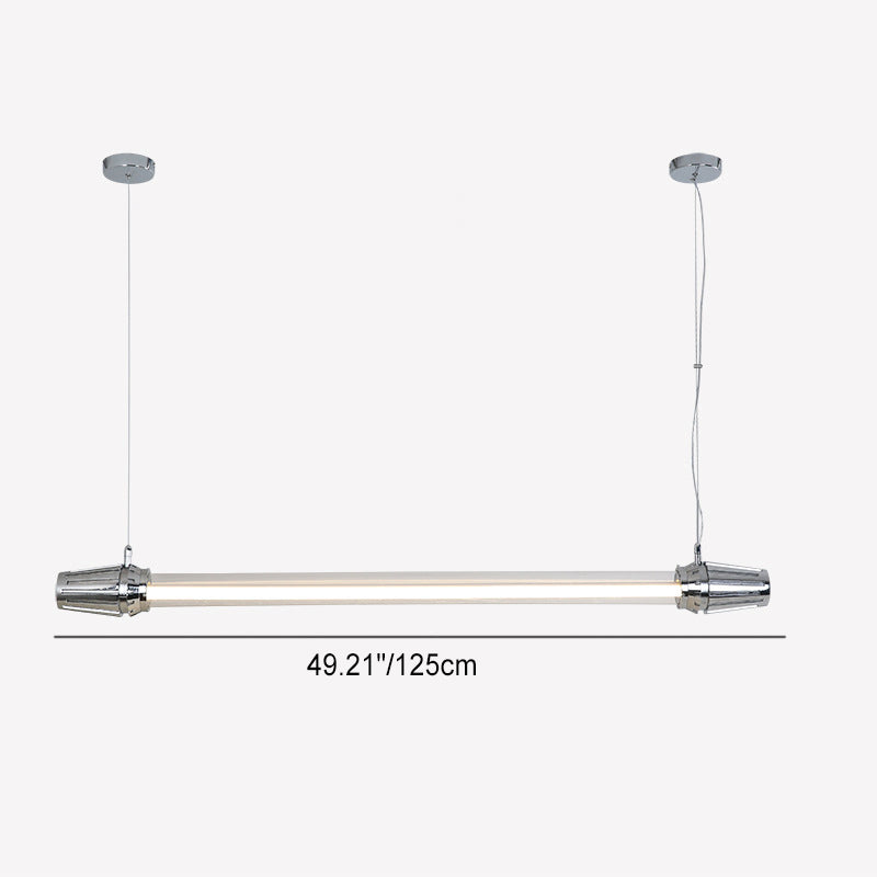Industrial Aluminum Acrylic LED Island Chandelier