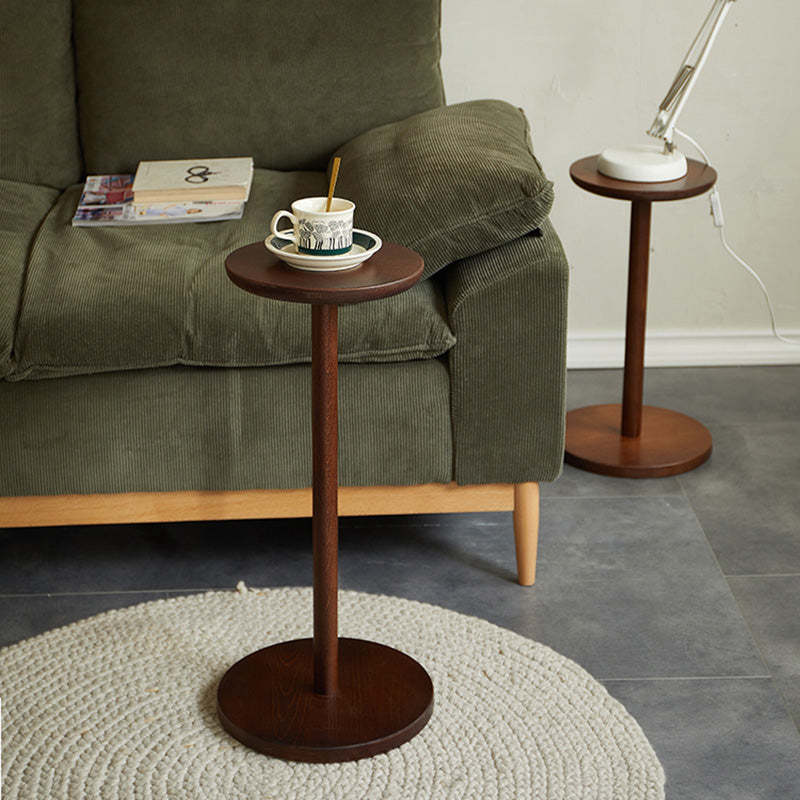 Minimalist Round Wood End Table