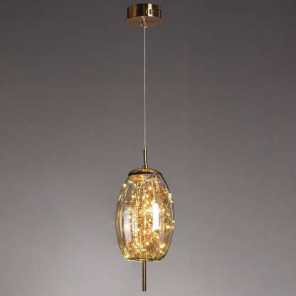 Scandinavian Cylinder Oval Glass Pendant Light