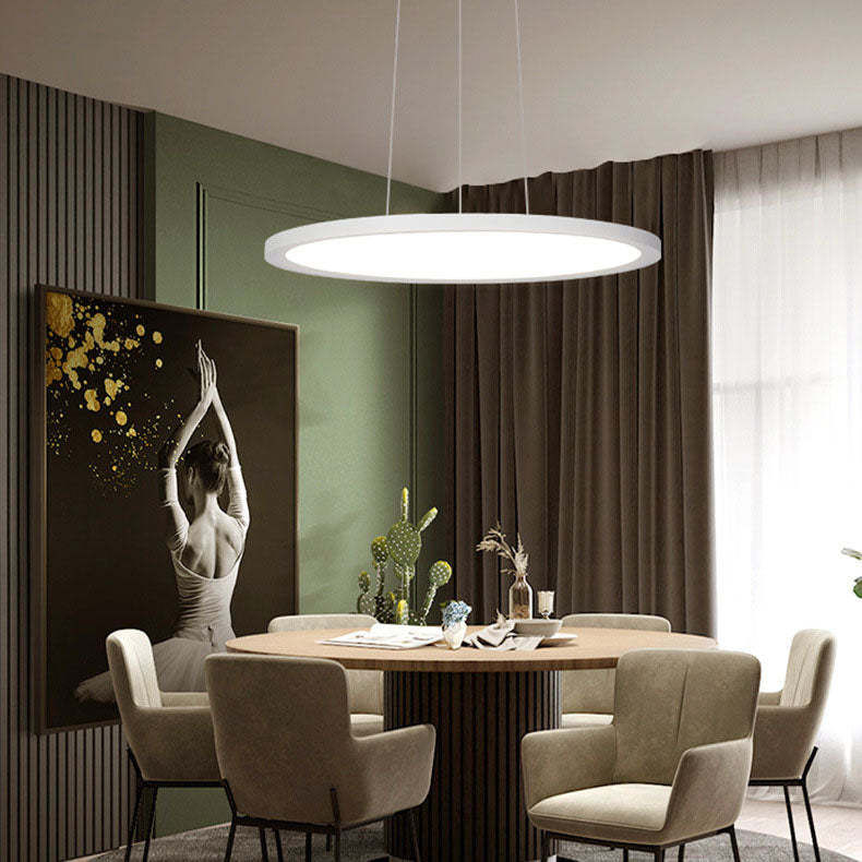 Minimalist Aluminum Round LED Pendant Light