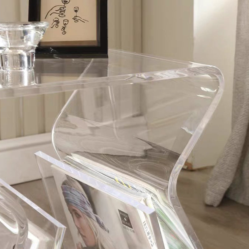 Modern Irregular Curved PMMA Side Table