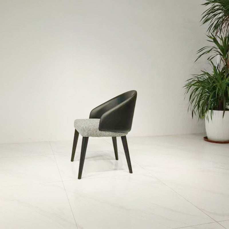 Modern Luxury Ring Back Leather Ash Dining Chair