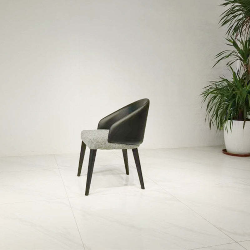 Modern Luxury Ring Back Leather Ash Dining Chair