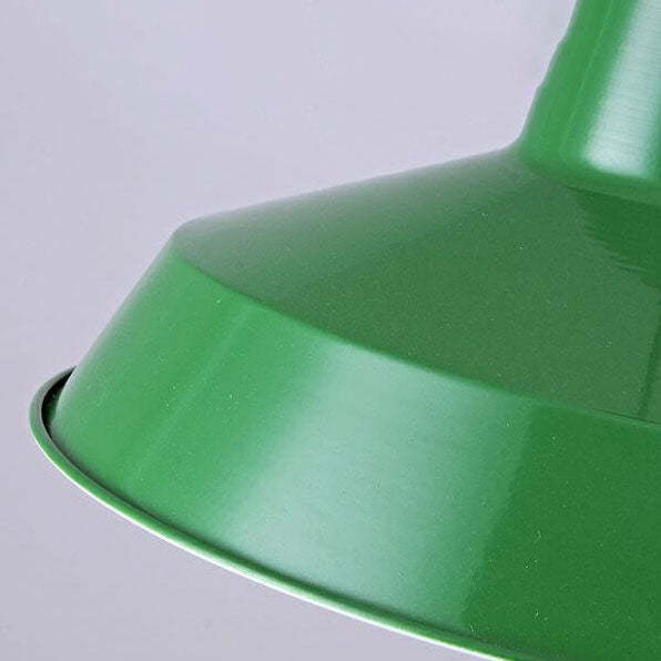 Industrial Vintage Green Iron Dome Cone Pendant