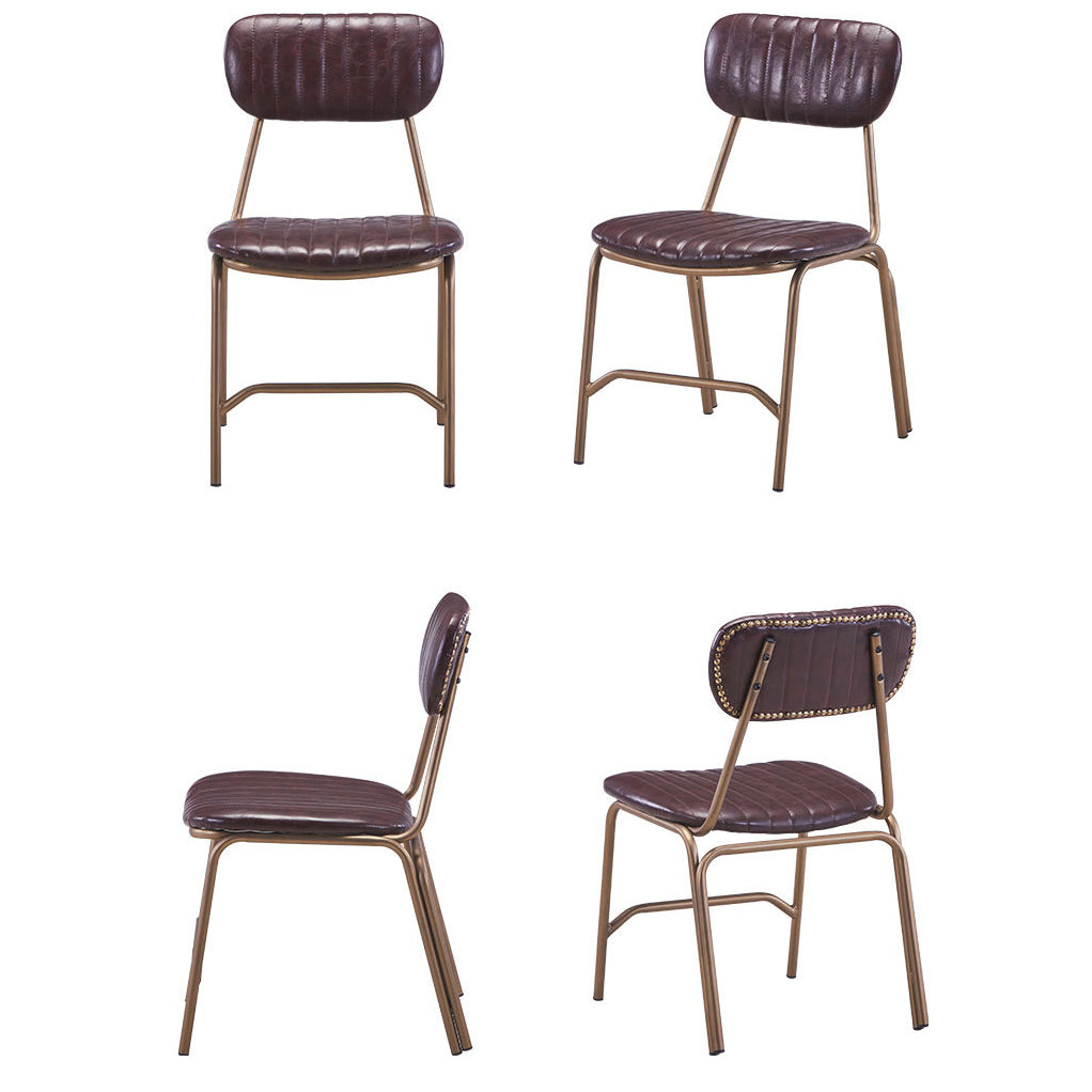 PU Leather Upholstered Metal Dining Chair