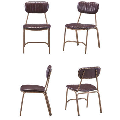 PU Leather Upholstered Metal Dining Chair