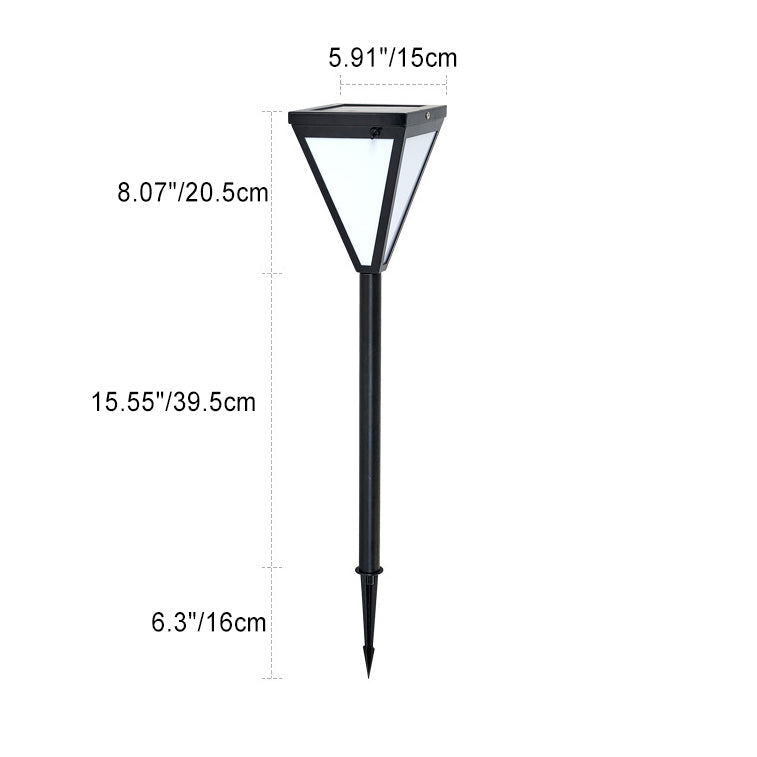 Minimalist Solar Tri-Prism Iron Acrylic Ground LED Light