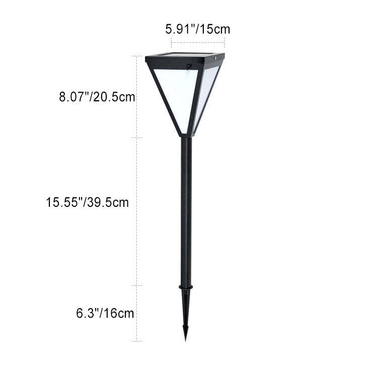 Minimalist Solar Tri-Prism Iron Acrylic Ground LED Light
