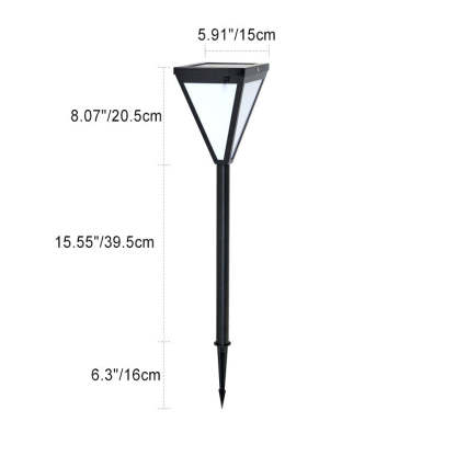Minimalist Solar Tri-Prism Iron Acrylic Ground LED Light
