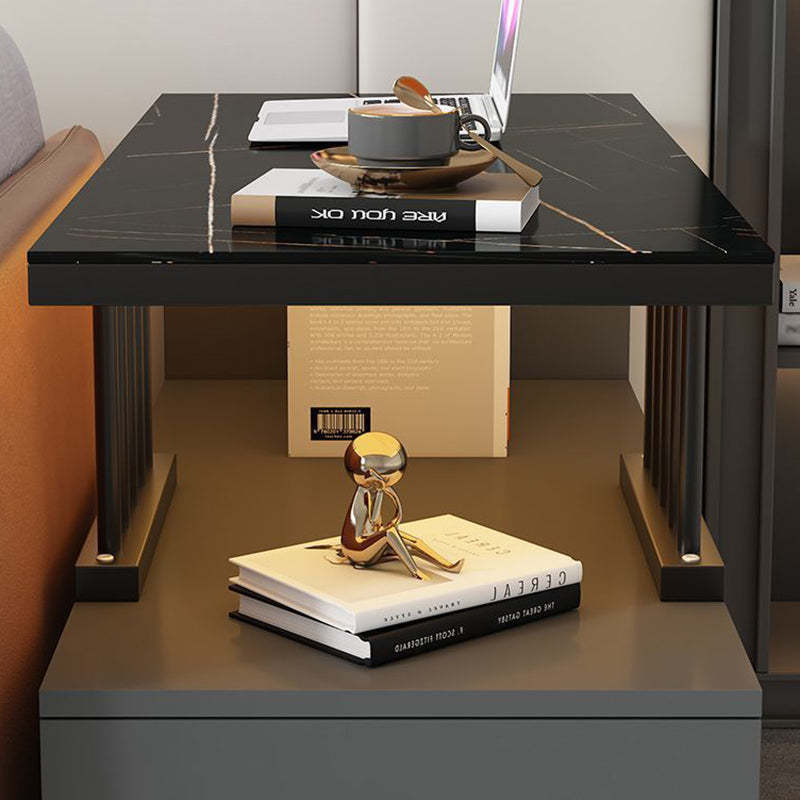 Contemporary Glass 2-Tier End Table