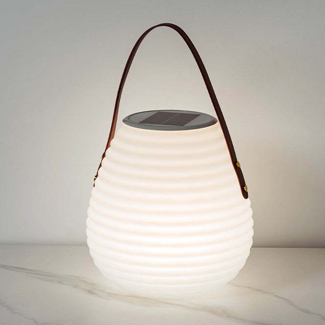 Minimalist Solar Leather Lantern Light