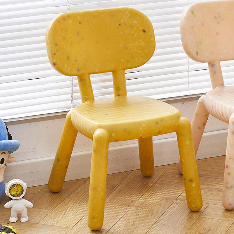 Nordic Plastic Cartoon Low Stool — White