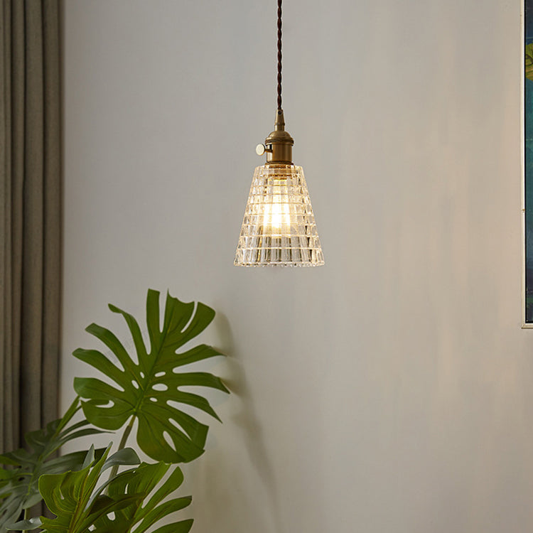 Traditional round cup pendant lighting in brass — 220V-240V (UK/AU)