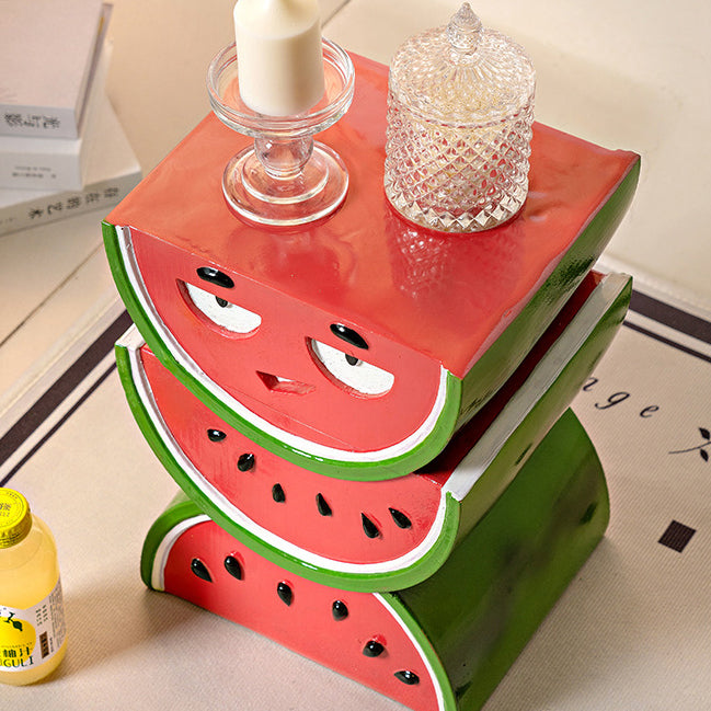 Fruit Design Resin End Table