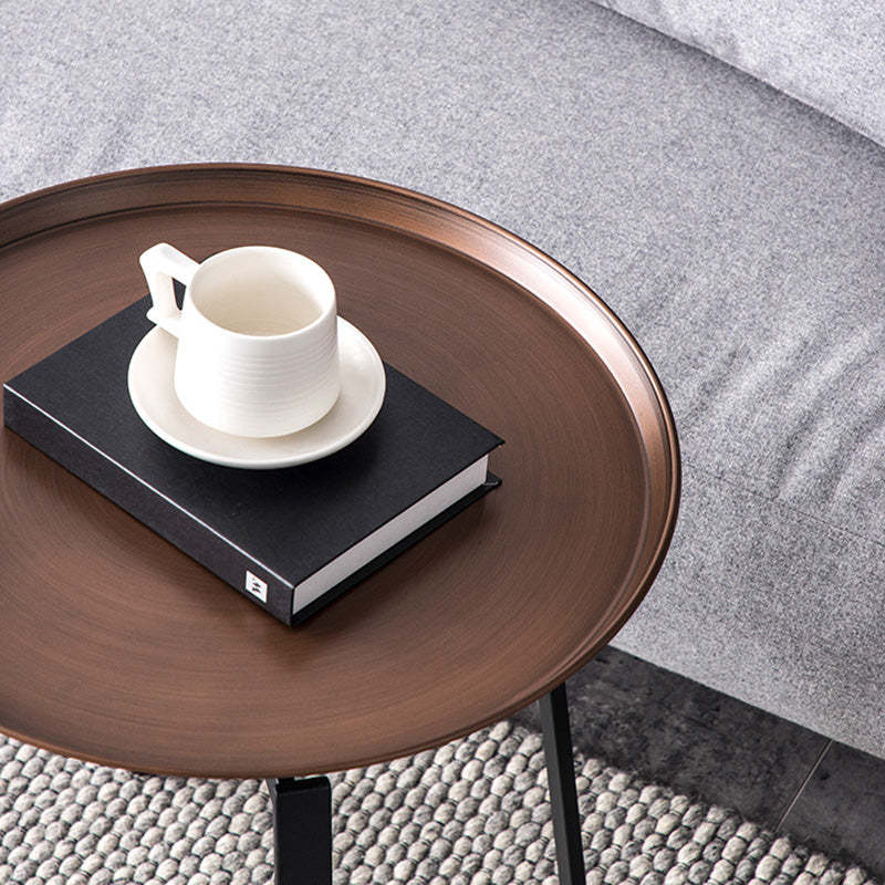 Minimalist Round Iron 4-Leg Coffee Table
