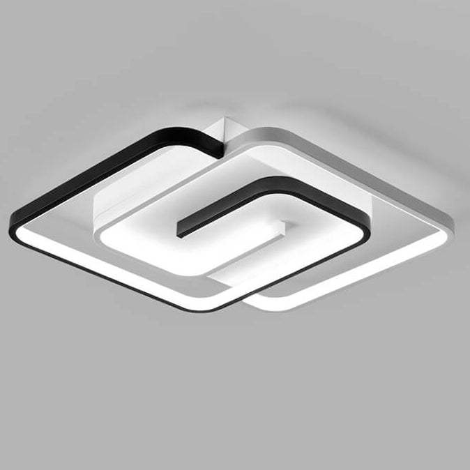 Modern Square Ring Aluminum LED Ceiling Light