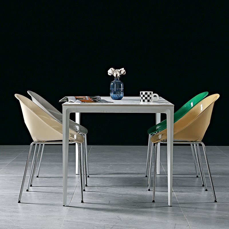 Hollow Back Metal Dining Chair