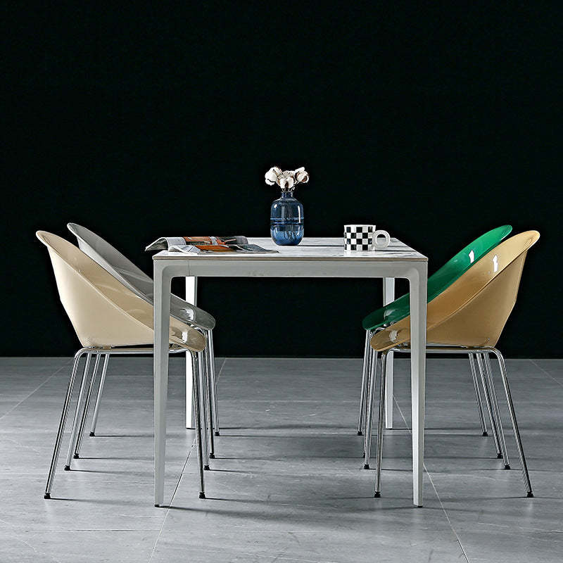 Hollow Back Metal Dining Chair
