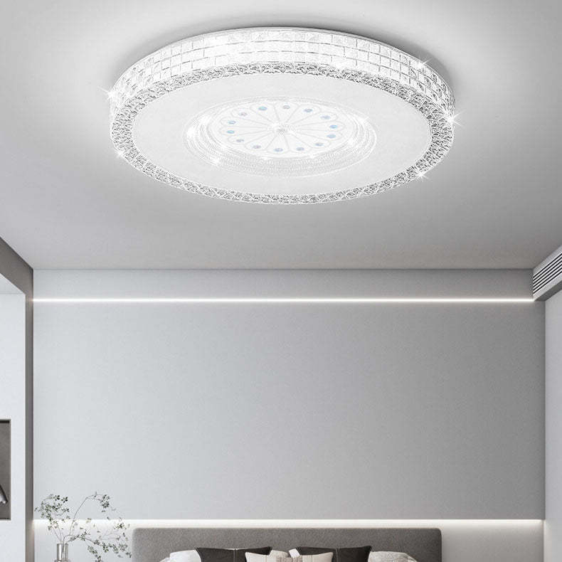 Round Acrylic Starlight LED Flush Mount Light