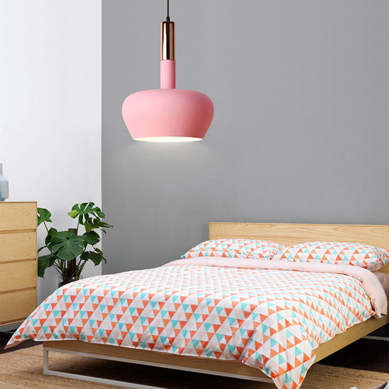Nordic Macaron Aluminum Dome Bottle Pendant Light