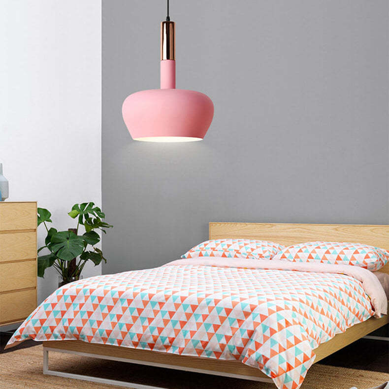 Nordic Macaron Aluminum Dome Bottle Pendant Light