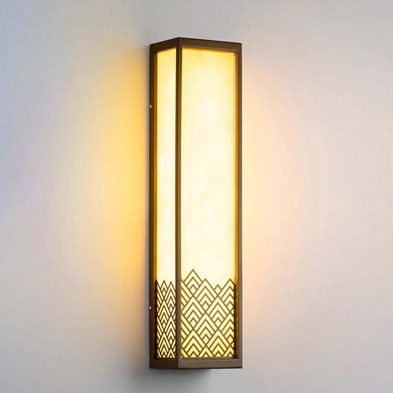 Chinese Stainless Steel Faux Marble Cubic LED Wall Sconce