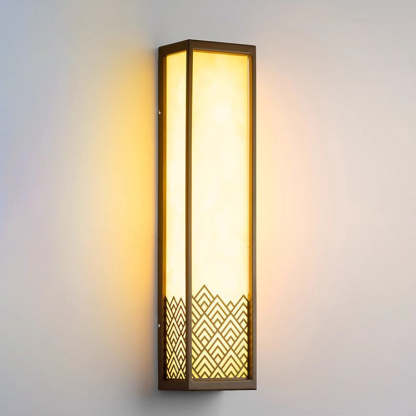 Chinese Stainless Steel Faux Marble Cubic LED Wall Sconce