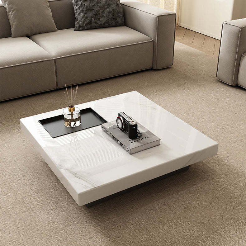 Modern Slate Steel Wood Coffee Table — C