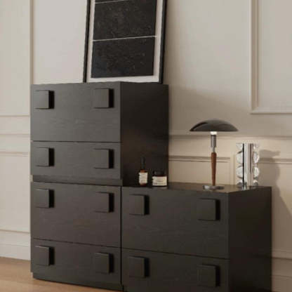 Vintage Wood 2-Storage Nightstand