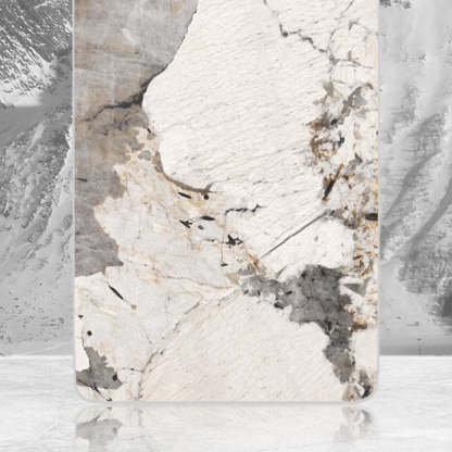 Contemporary Marble Pattern Steel Coffee Table