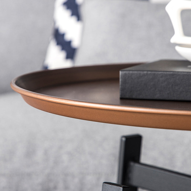 Retro Round Iron End Table