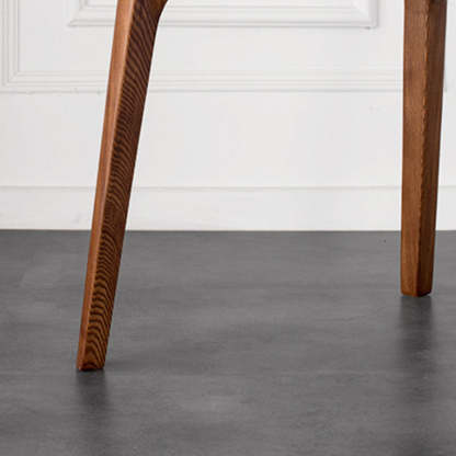 Chinese Wood Leather Four-Leg Dining Chair