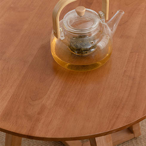 Contemporary Wood V-Leg Coffee Table