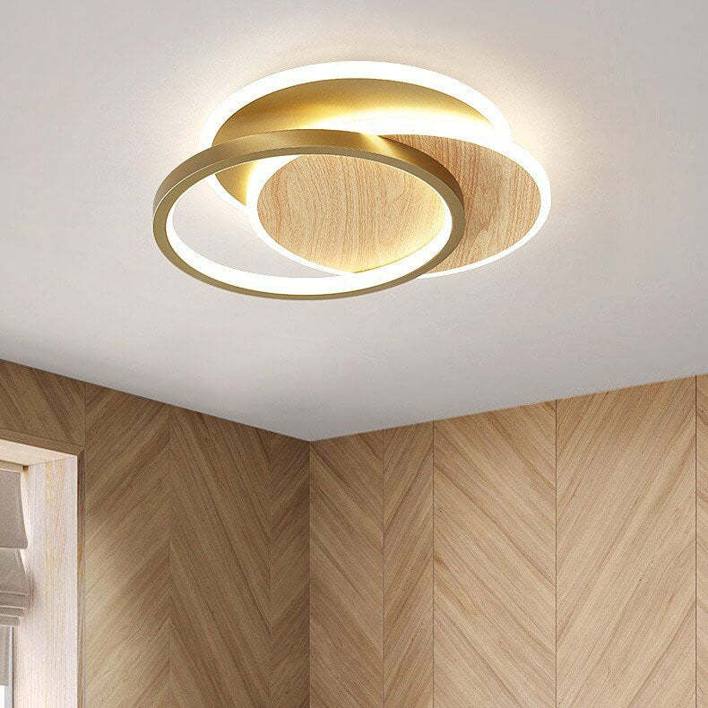 Nordic Wrought Iron Circular LED Flush Mount Light