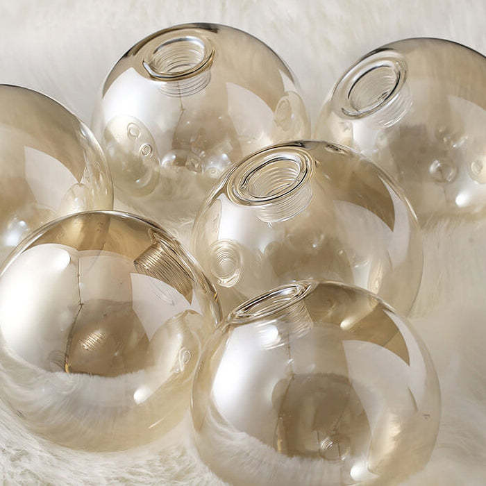 Minimalist All-Copper Branch Orb Ceiling Light