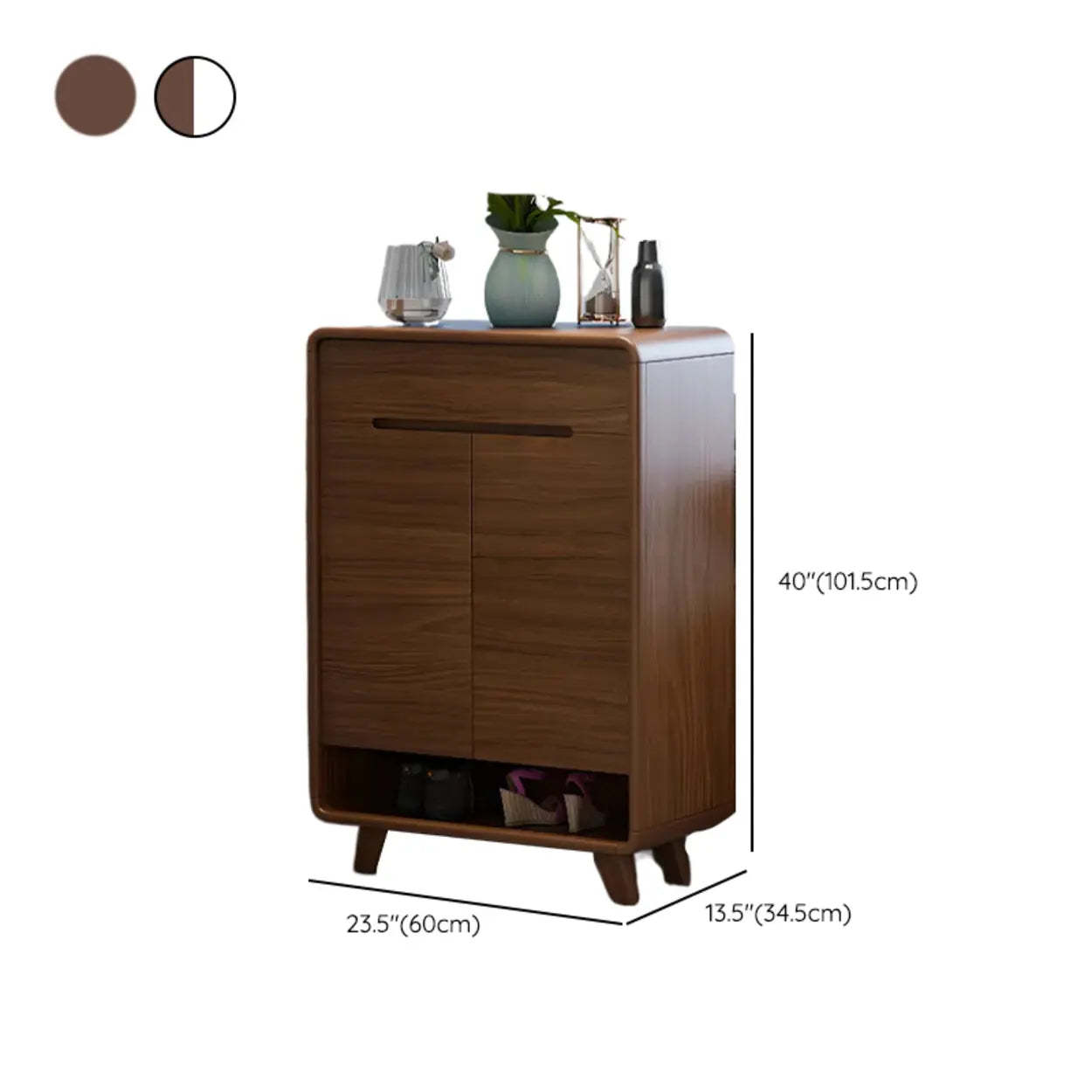 Brown modern storage wooden shoe storage