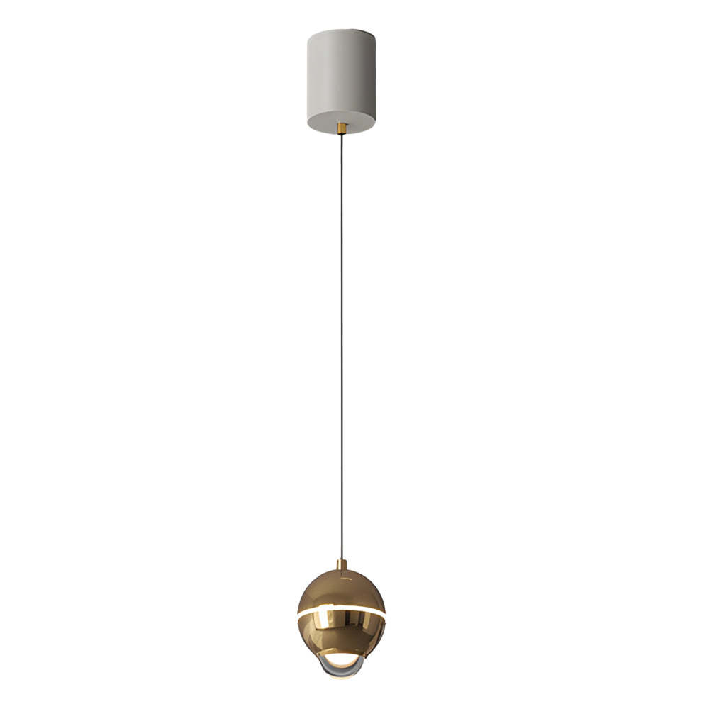 Small Metal Ball Modern Pendant with Spotlights