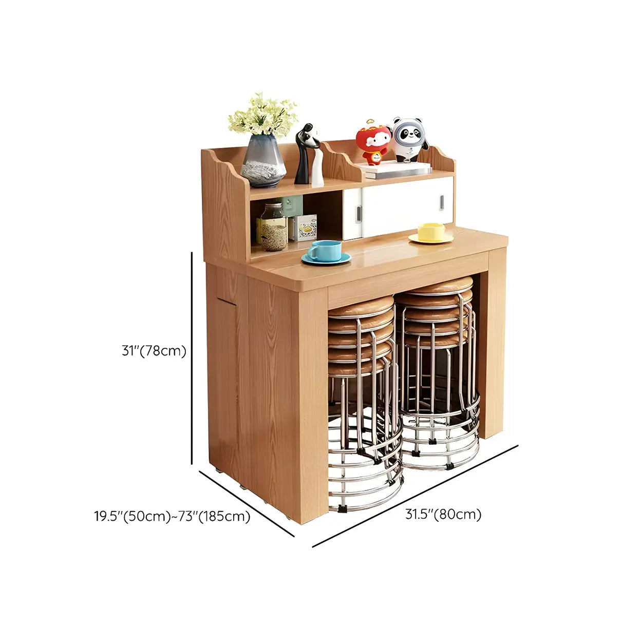 Modern Rectangular Marble Top Extendable Dining Table