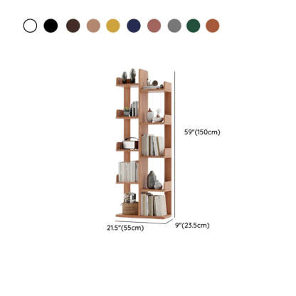 Modern Tree Tiered Wood Corner Bookshelf