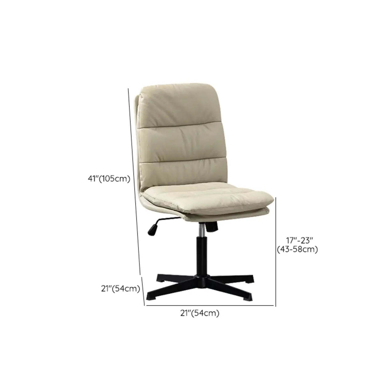 Beige Tilt Swivel Leather Conference Office Chair