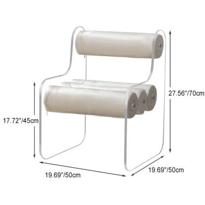 Contemporary Cylinder Acrylic Fabric Armless Chair