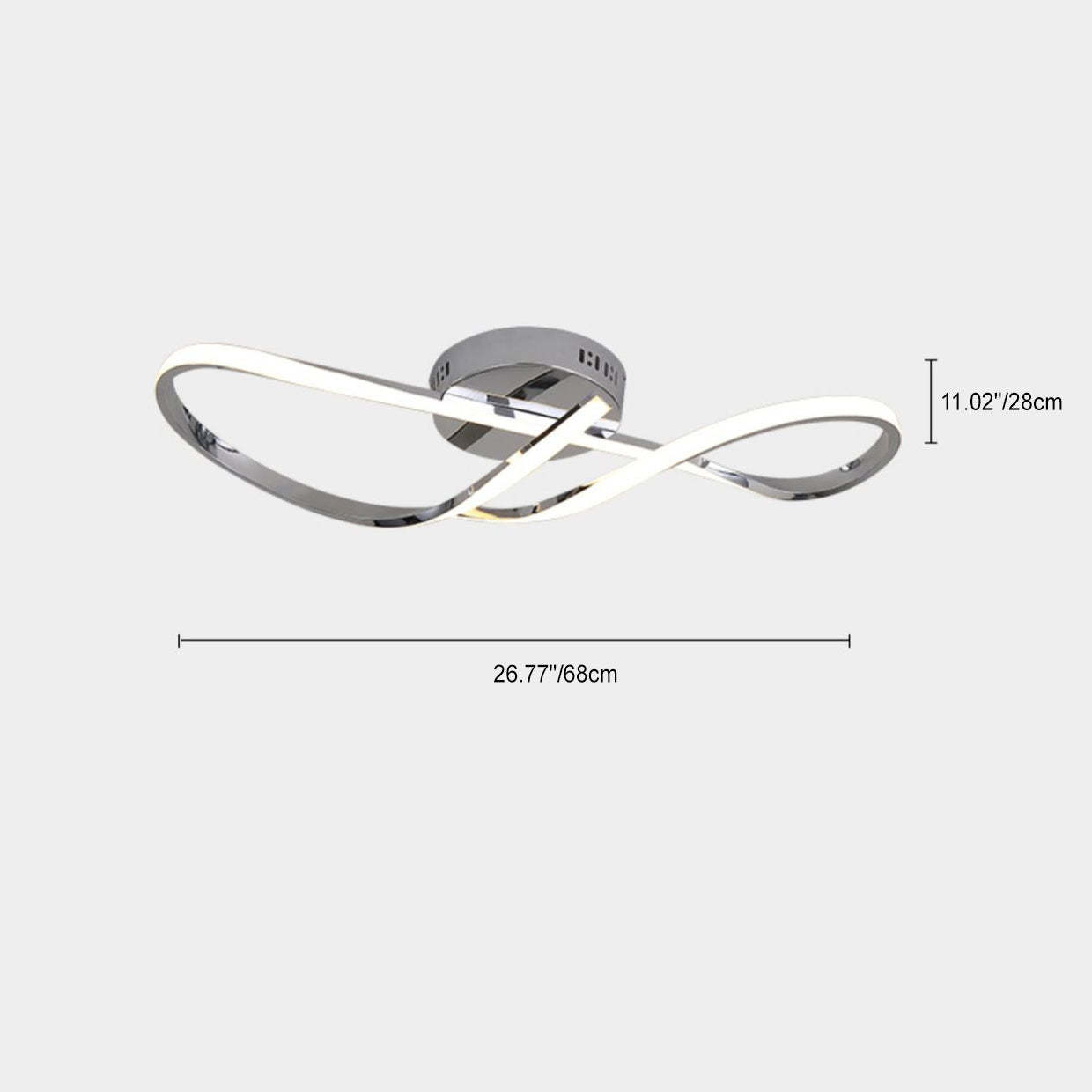 Minimalist Aluminum Silicone Spiral Twisted