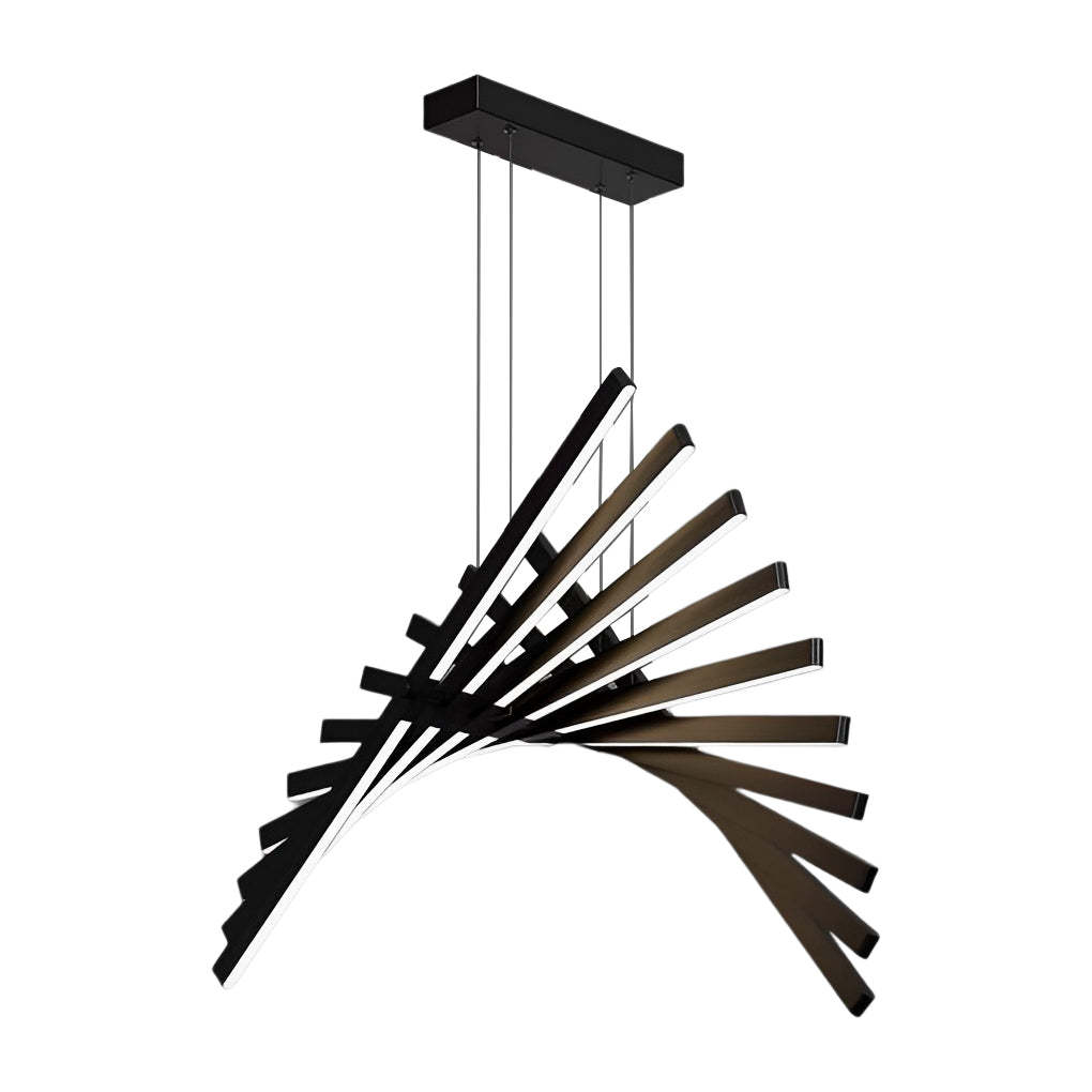 Wave Fishbone Strip Stepless Dimming LED Nordic Pendant